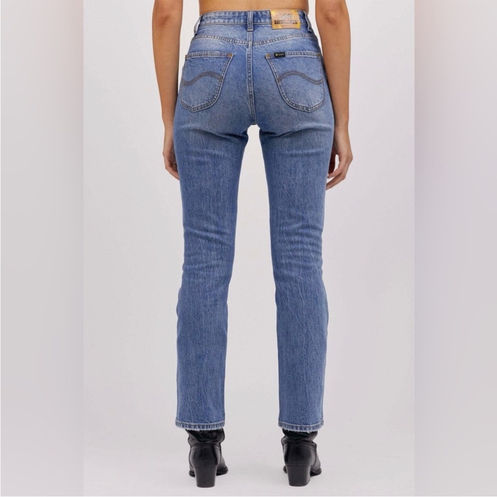 NWT Daydreamer x Lee High Rise Crop Boot Blue Jeans - Picture 6 of 12